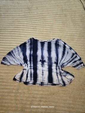 Ginger G Cold Shoulder Tie Dye Top Size Medium